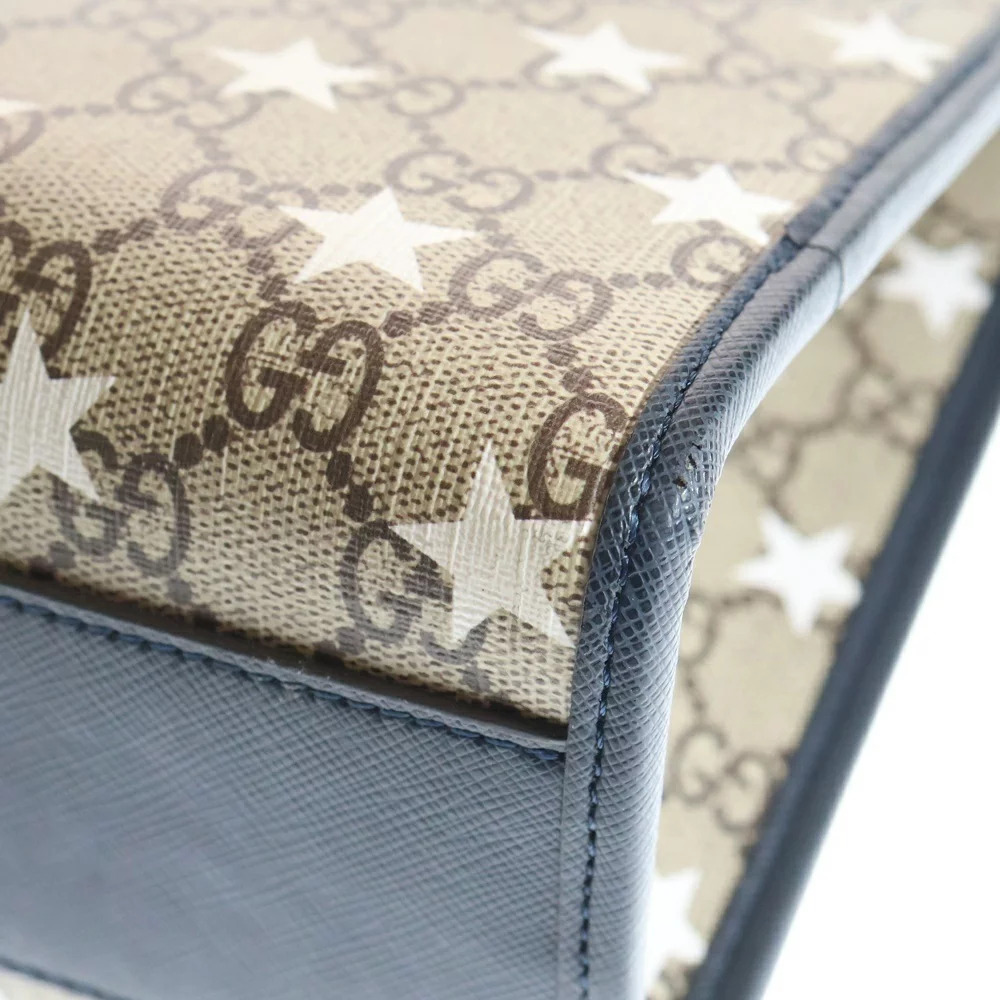 GUCCI GG Supreme Star Tote Bag Brown - Picture 6 of 6